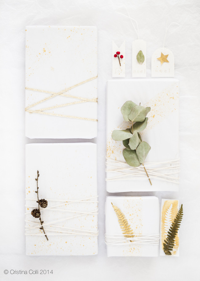 christmas gift wrapping styling photography by Cristina Colli